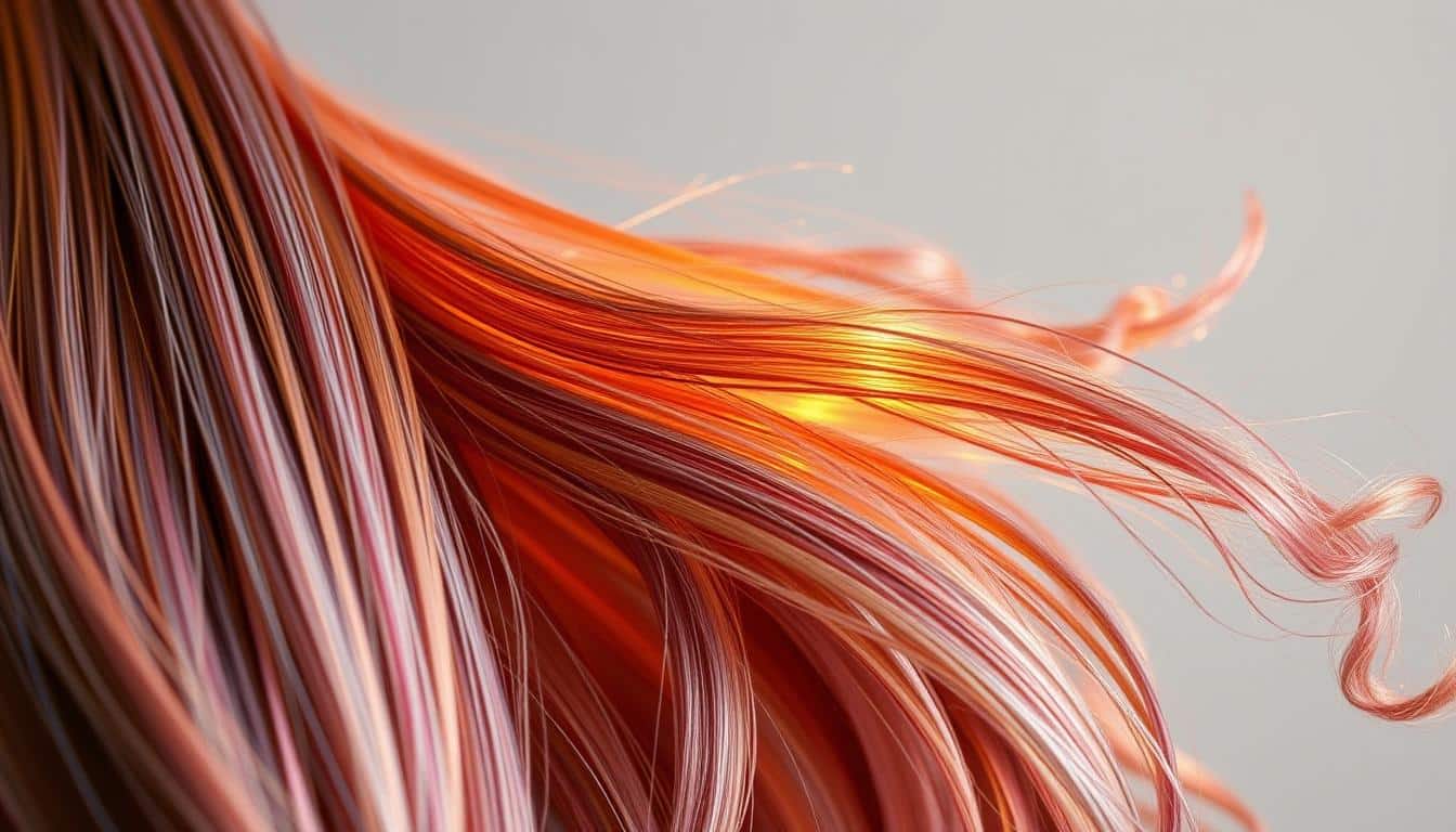 a detailed close up view of hair strands showing the science behind hair color and undertones