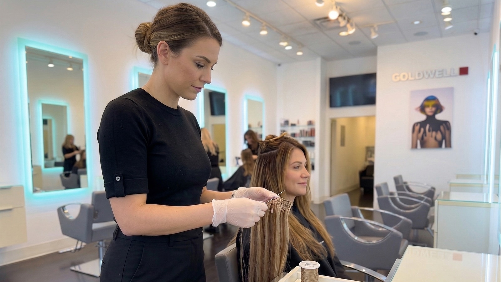 Professional Weft Extension Installation in Houston