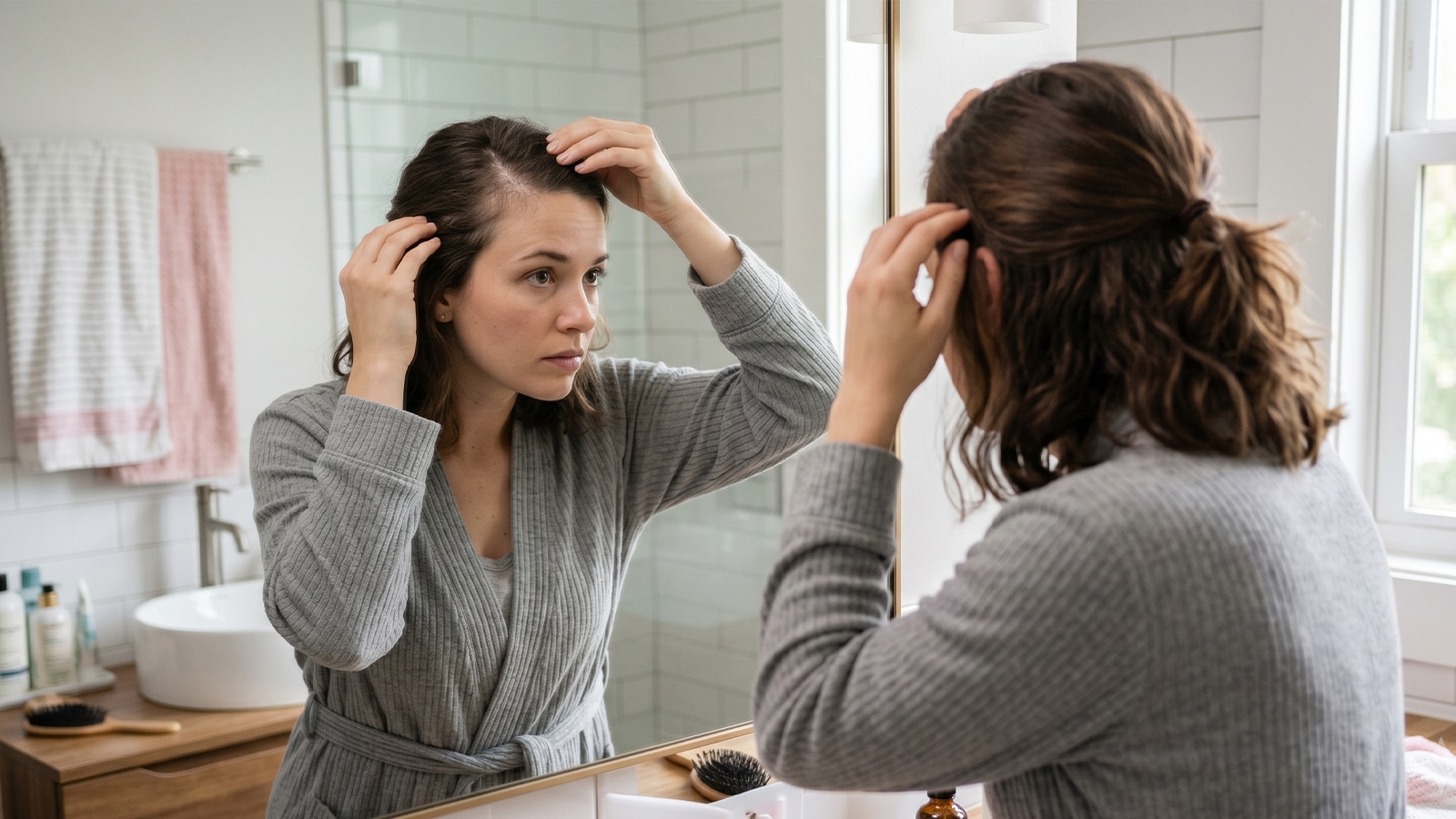 Featured image for “Can Hair Extensions Help With Postpartum Hair Loss? ”