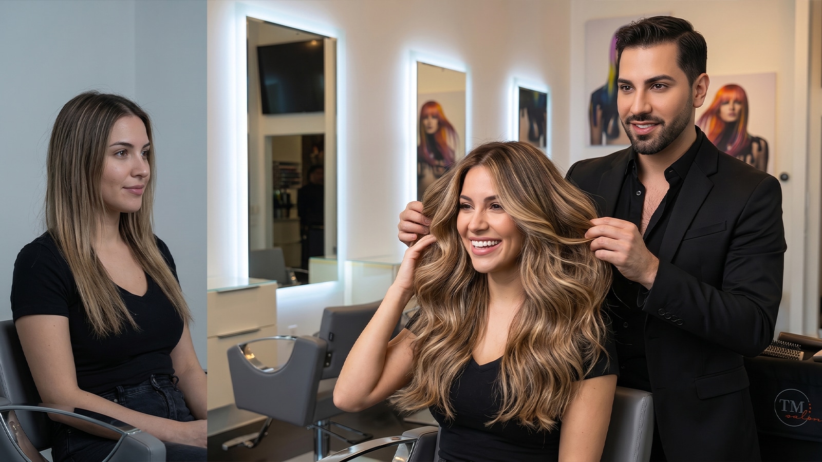 Sal Hair Extensions Before and After