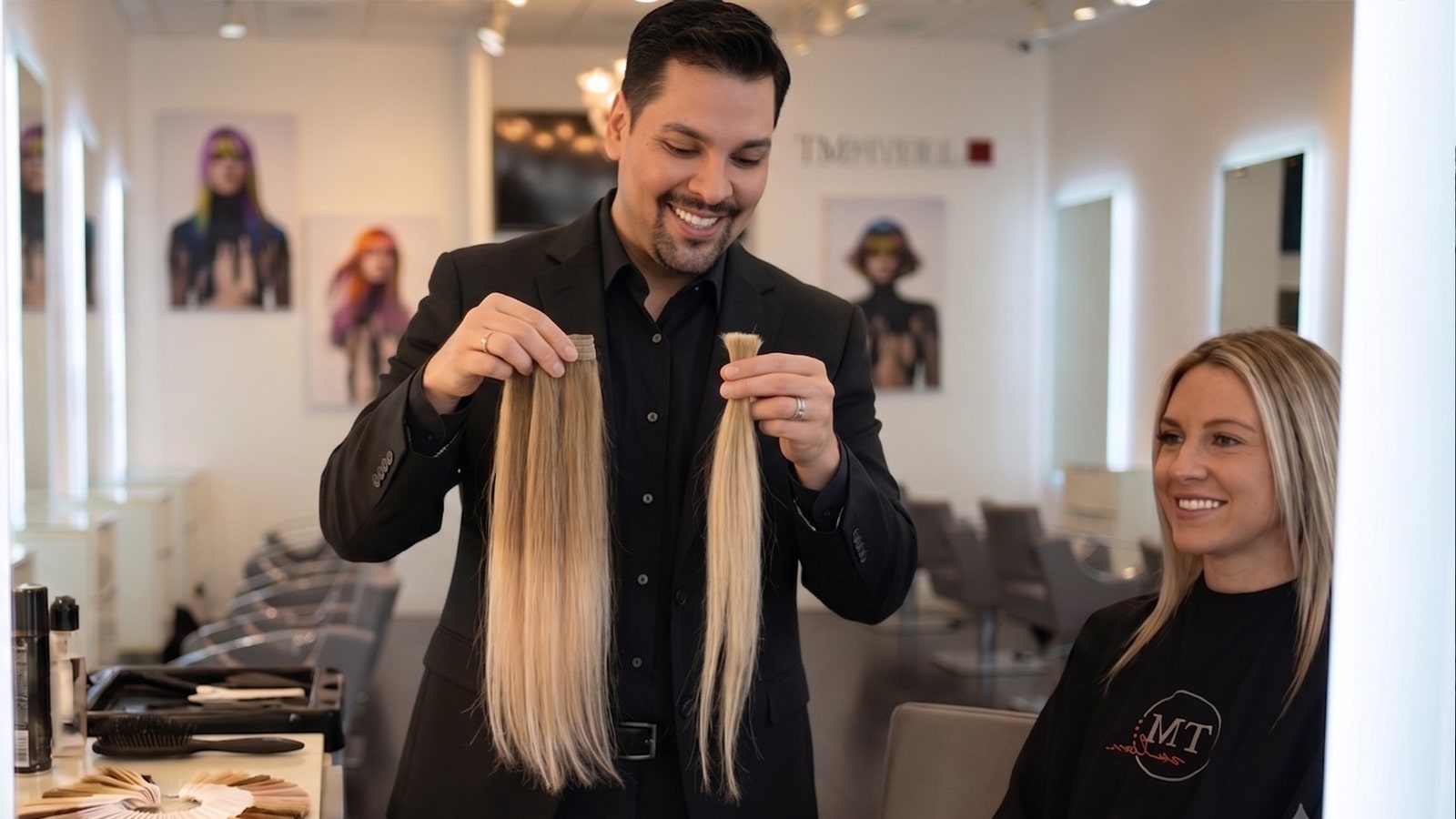 Carlos Hair Extensions in Salon